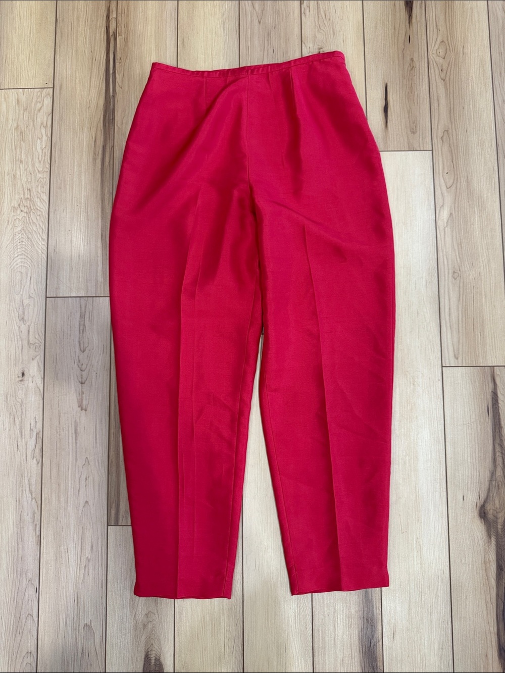 Privacy Couture Silk Pants in Bright Red